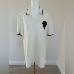 Gucci Men’s White Polo Shirt with Designer Logo| Size XXL